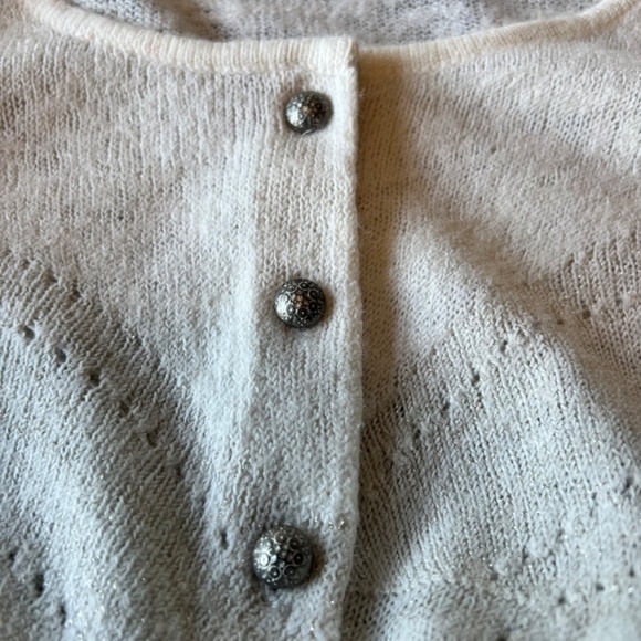 Anthropologie Knitted and knotted wool blend feminine cardigan - Picture 8 of 12